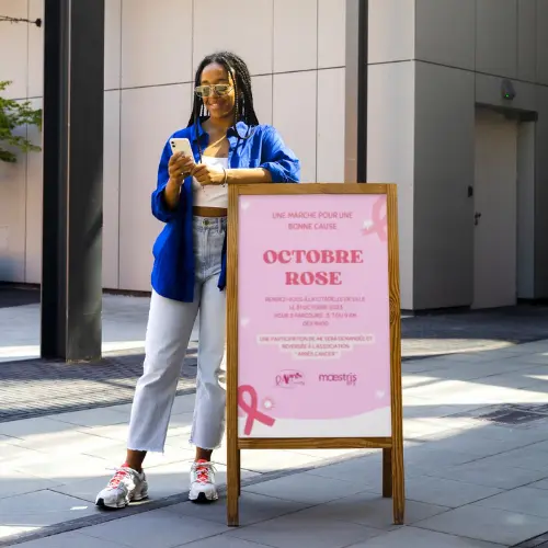 mockup affiche octobre rose